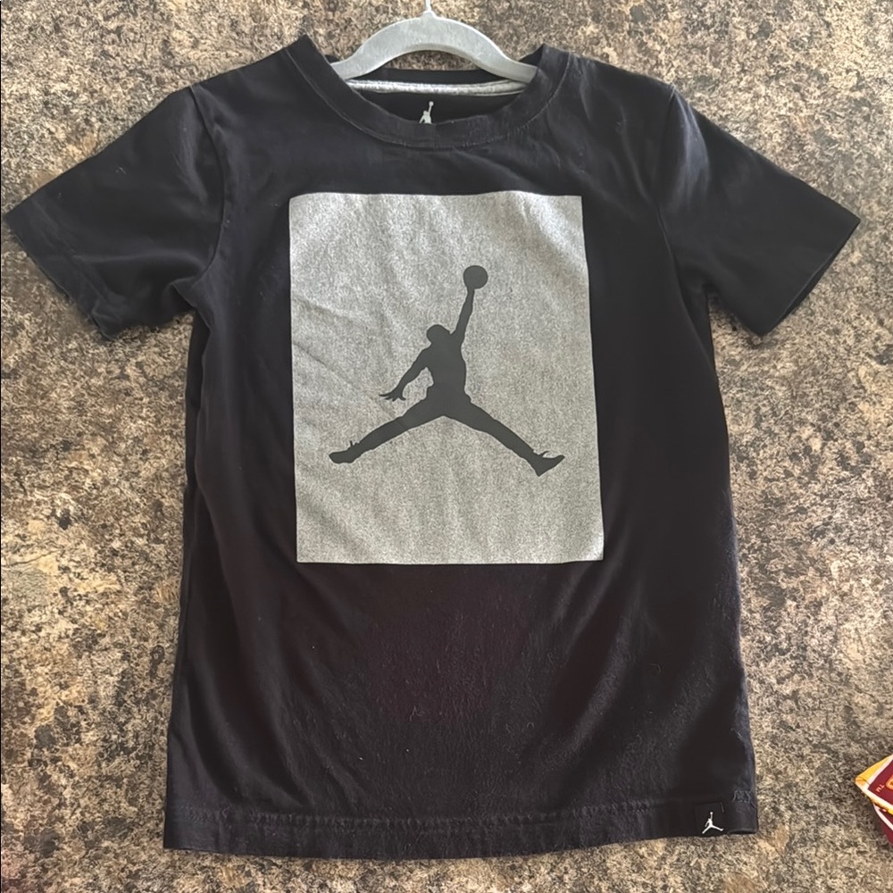 Jordan Black and Gray Short Sleeve Tees